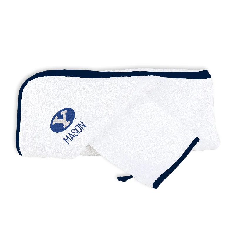 White with Navy Trim