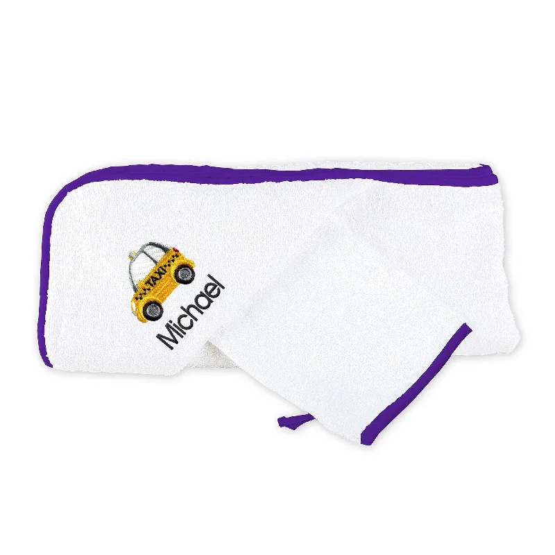 White with Purple Trim