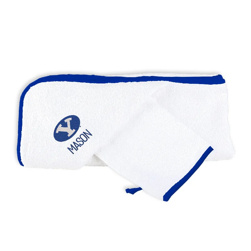 White with Royal Blue Trim