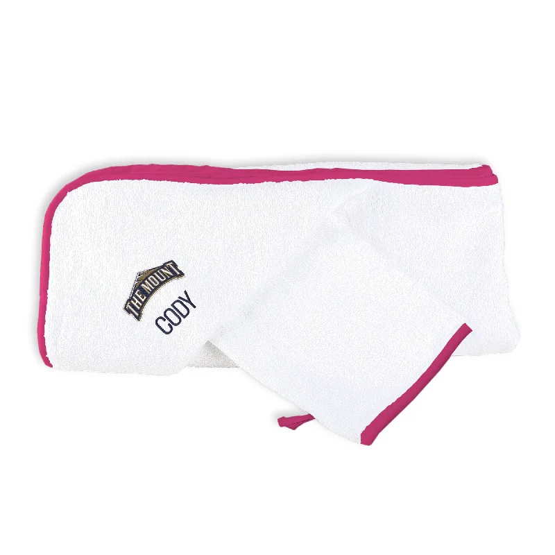 White with Hot Pink Trim