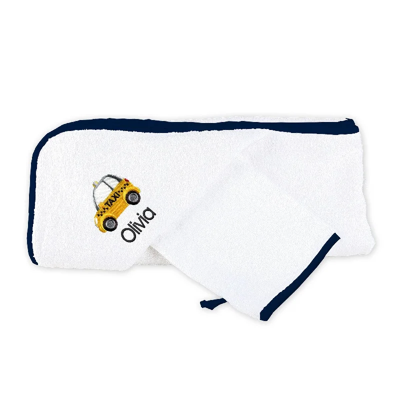White with Navy Trim