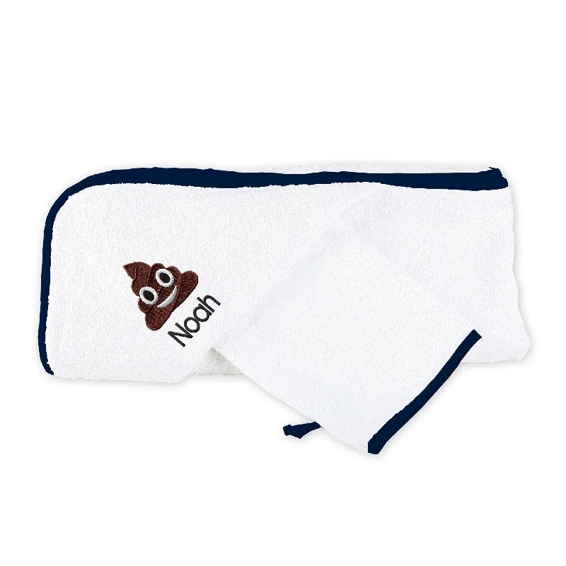 White with Navy Trim