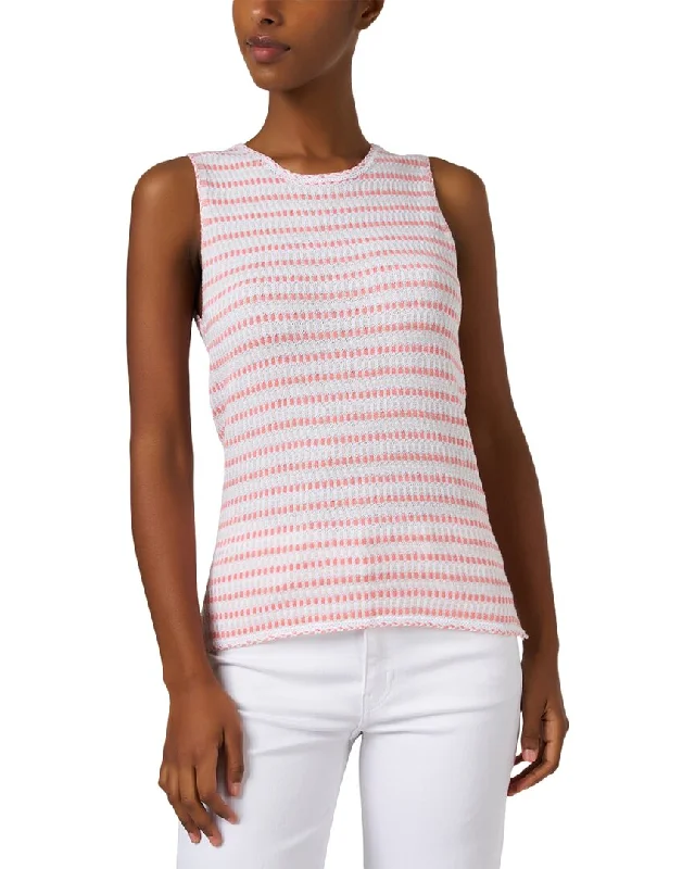 Ecru Striped Knit Tank