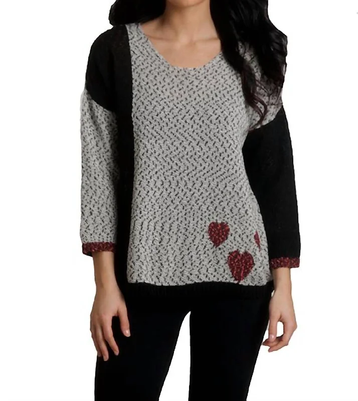 Crochet Heart Top In Frost Multi