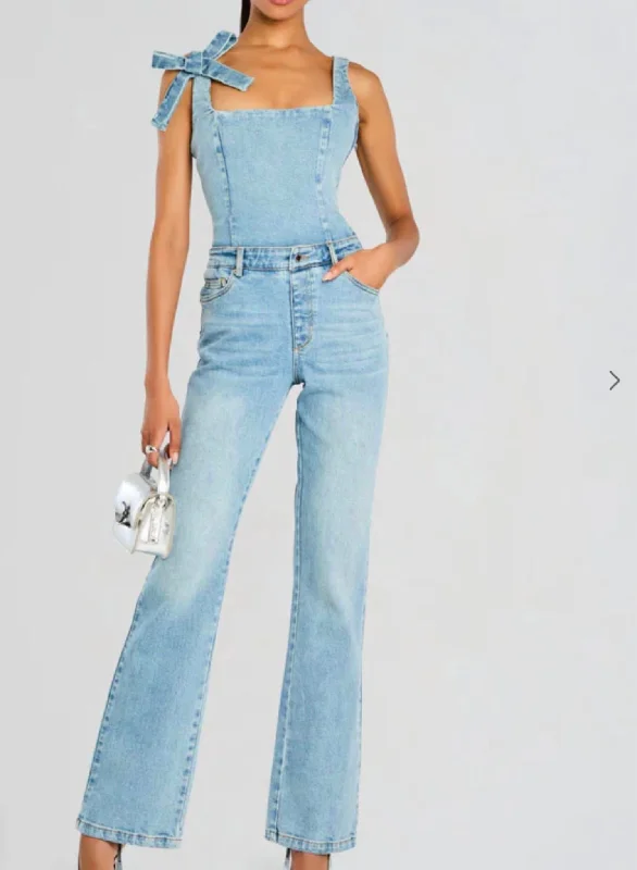 Dawson Denim Jumpsuit In Tangier