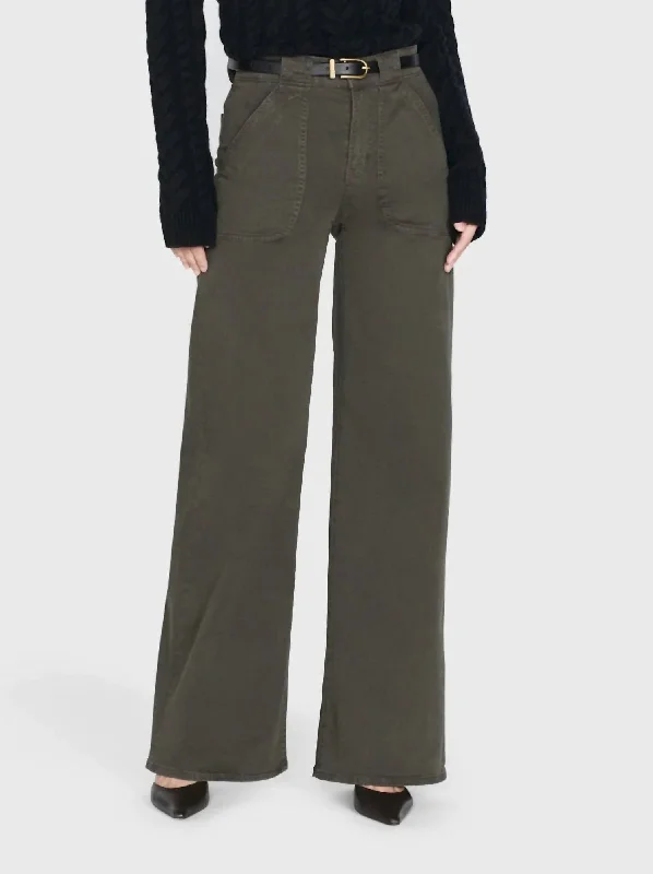 Modern Pocket Pants In Rich Military