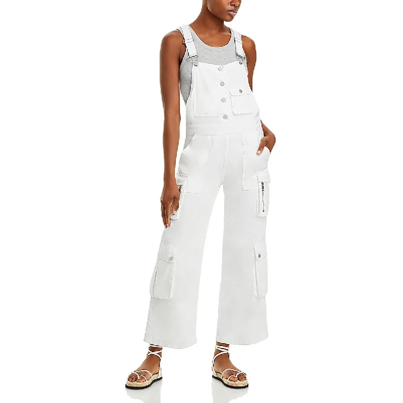 Womens Denim Cargo Overall Jeans