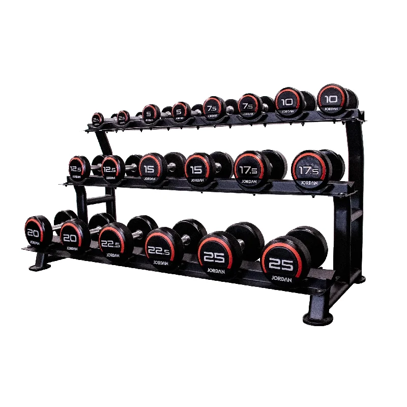 JORDAN® 10 Pair Dumbbell Rack (3 tier)