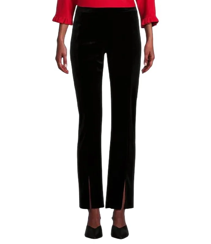 Martina Velvet Pant In Black