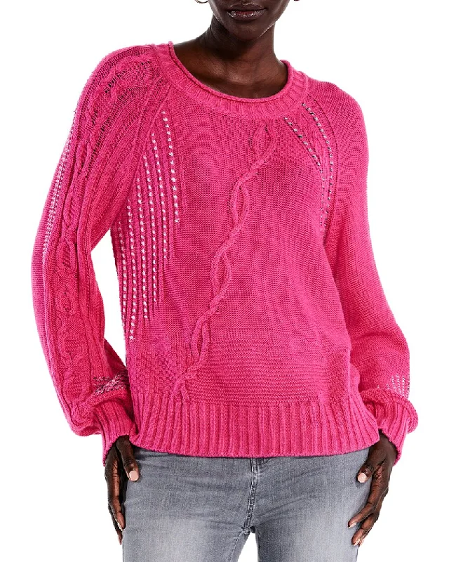 Nic+Zoe Petite Crafted Cables Sweater