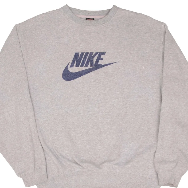 Comfy Pants VINTAGE NIKE SPELLOUT SWOOSH GREY SWEATSHIRT 1990S SIZE LARGE