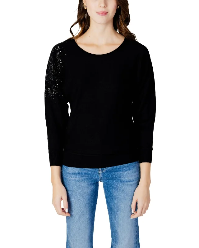 Guess  Women's Crystal Embellished Knitwear Sweater - Black