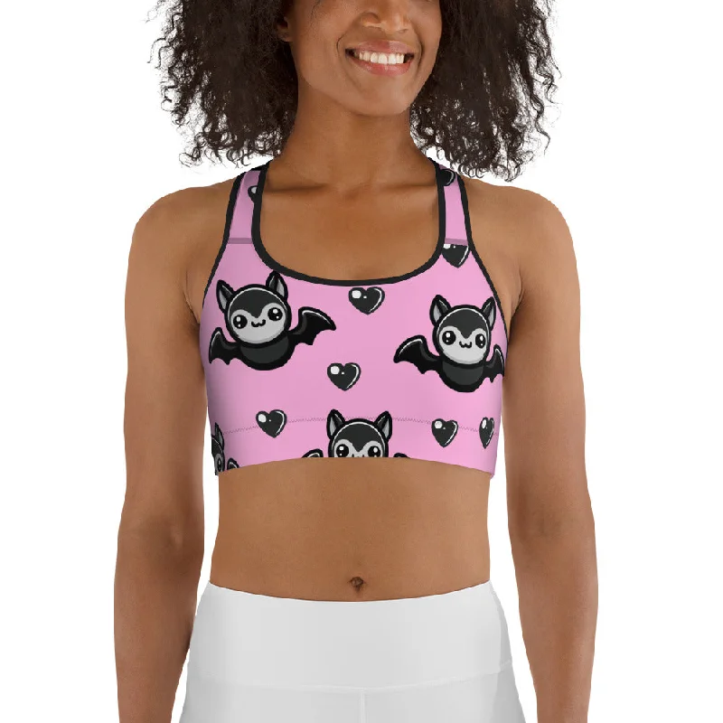 Cute Bats Sports Bra