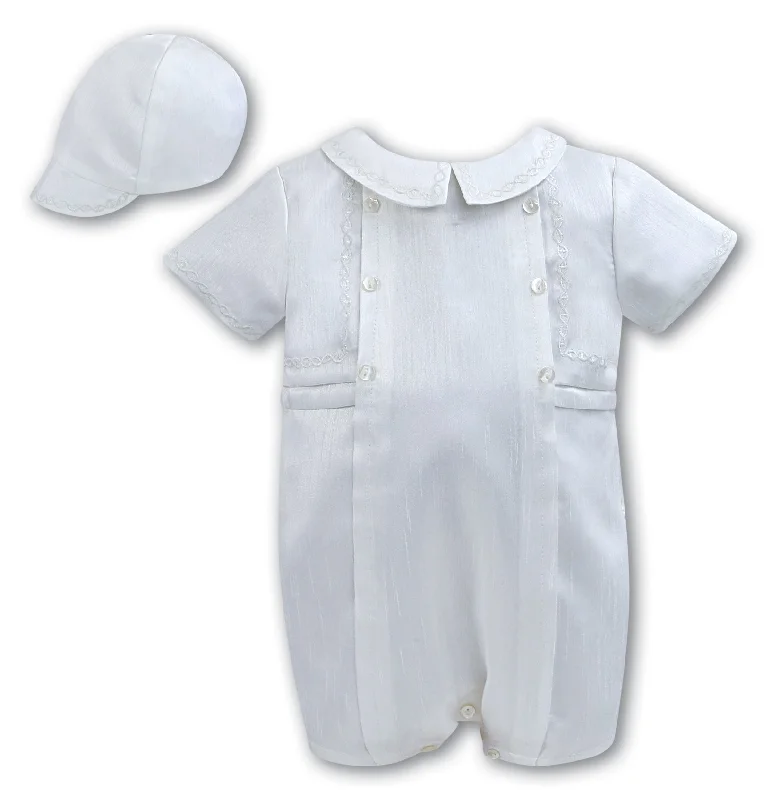 2 Piece Boys Christening Romper