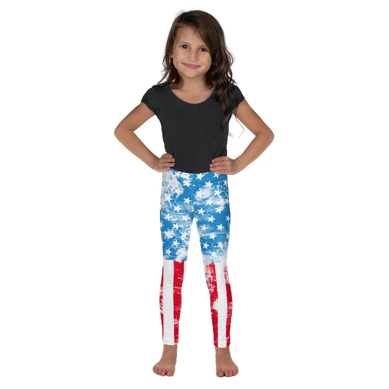 Artsy American Flag Kid's Leggings