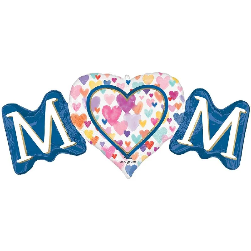 40 inch MOM SPRINKLED HEARTS SUPERSHAPE