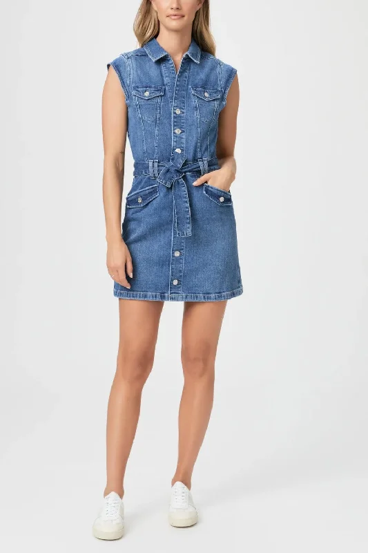 Paige Jaxsyn Denim Dress with Jolene Pocket