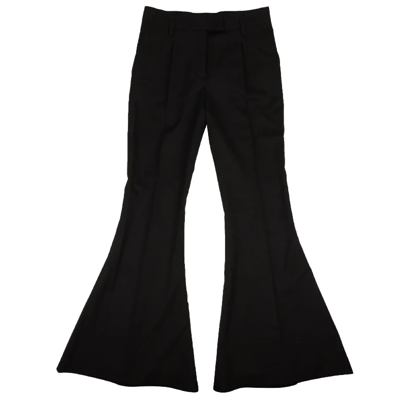 Black Cotton Bell Buttom Casual Pants