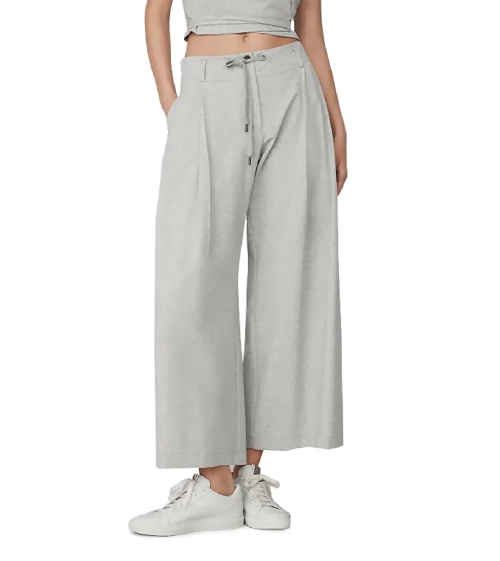 Couture Interlock Loose Activewear Trousers In Light Grey