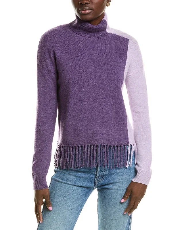 Sofiacashmere Colorblock Cashmere Sweater