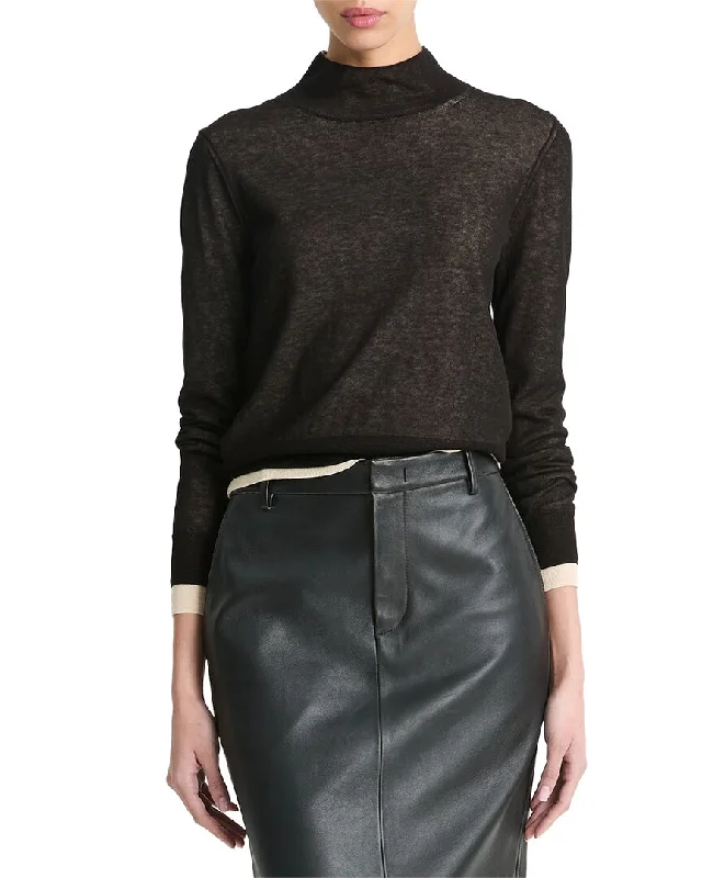 Vince Double Layer Turtleneck Top