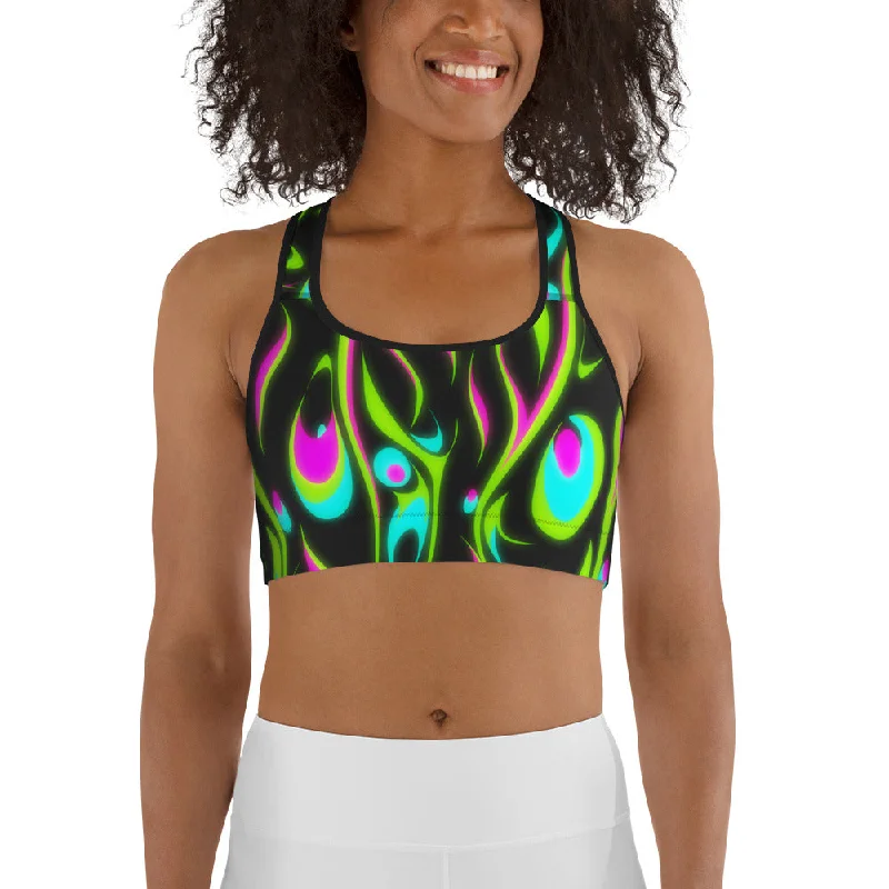 Neon Frenzy Sports Bra