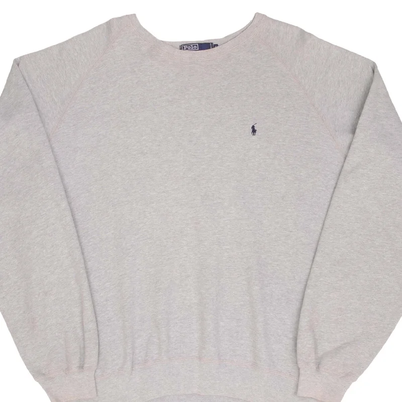 Dessert Matching VINTAGE RALPH LAUREN GREY CLASSIC CREWNECK SWEATSHIRT XL 1990S