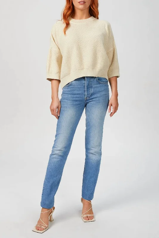 Cropped Jumper In Ivory