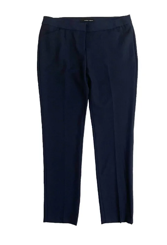 Women's Slim Fit Stretch Textured Pants In Blue