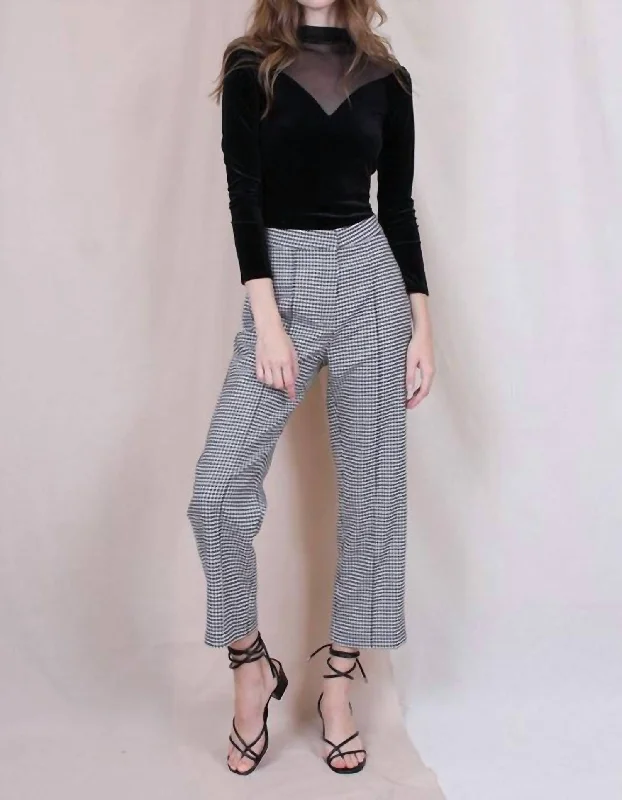 City Life Pants In Black/white