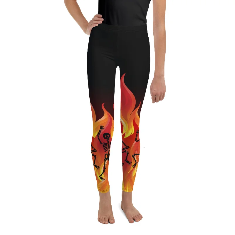 Crimson Inferno Youth Leggings