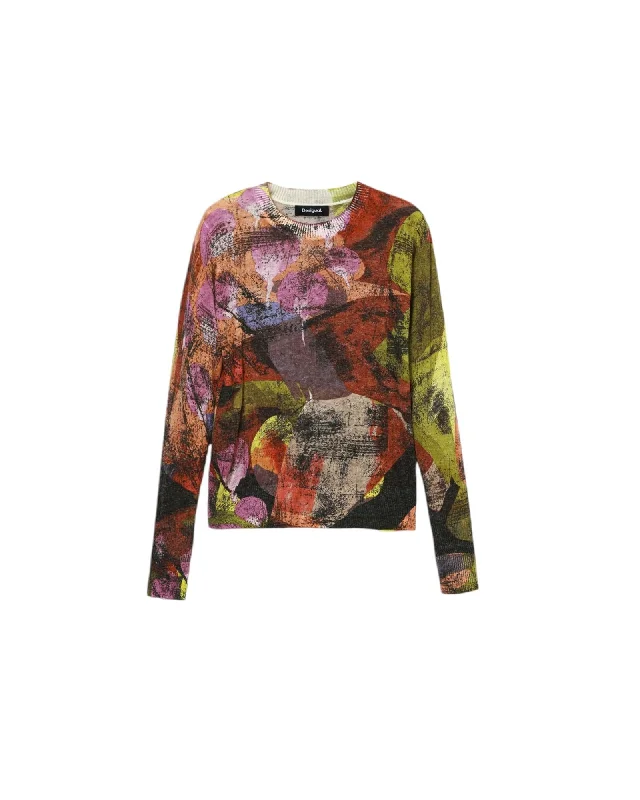 Desigual  Abstract Printed Knitted Sweater for Women