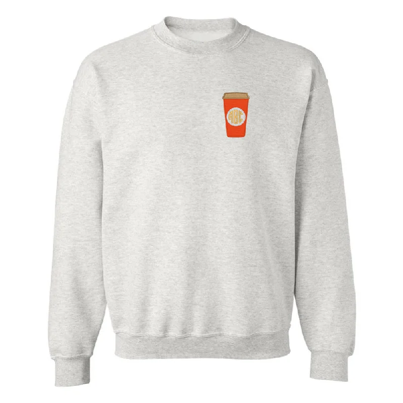 Monogrammed Pumpkin Spice Cup Crewneck Sweatshirt