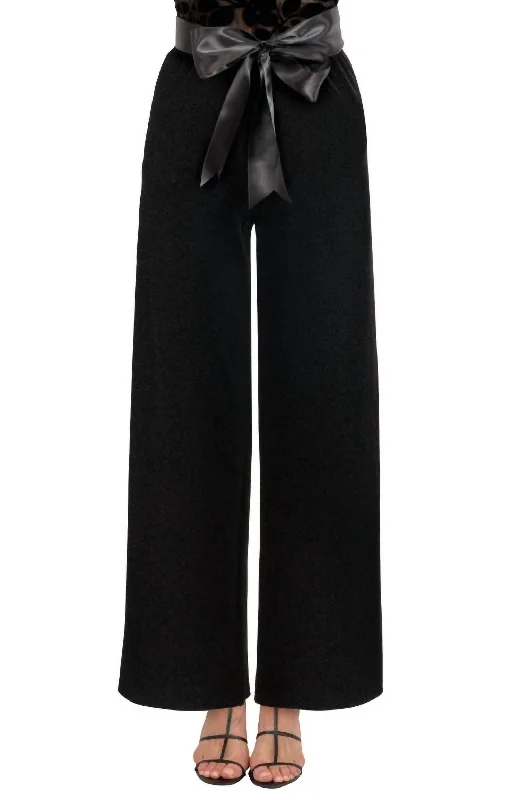 Palazzo Pant - Luxe Velvet In Black