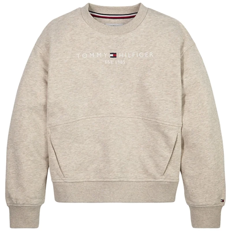 Multifunctional Style Tommy Hilfiger Essential Sweatshirt Heathered Oatmilk