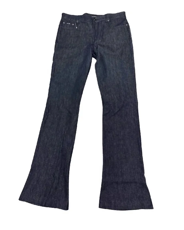 Women's Flared Denim Jeans In Brown