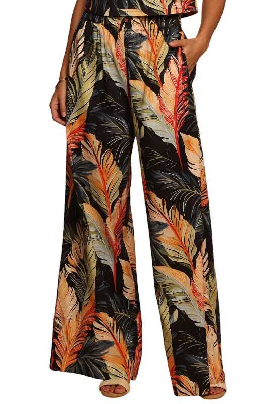 Kaia Pants In Feathered Fronds