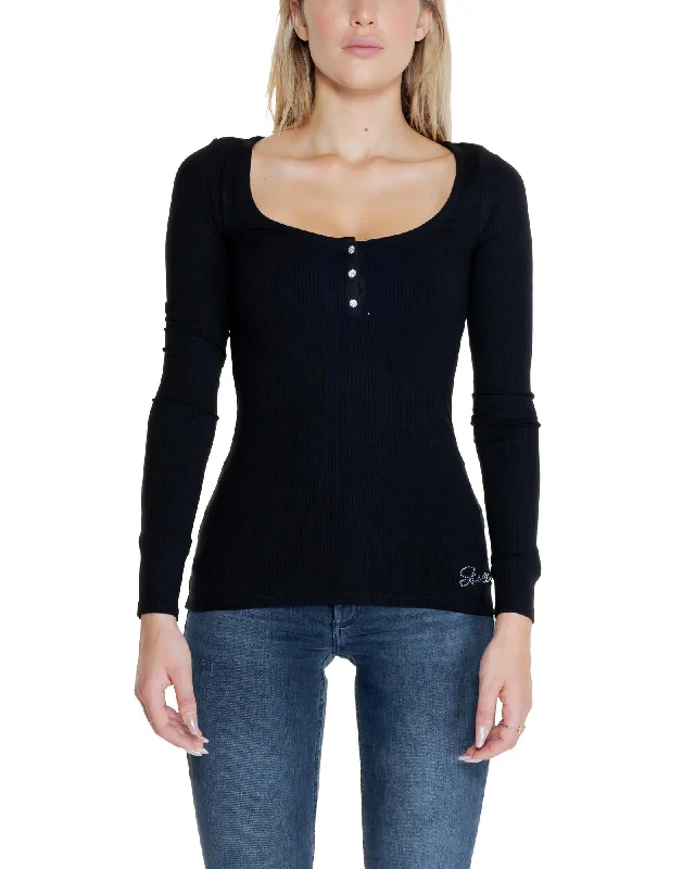 Guess  Womens Ribbed Knit Top