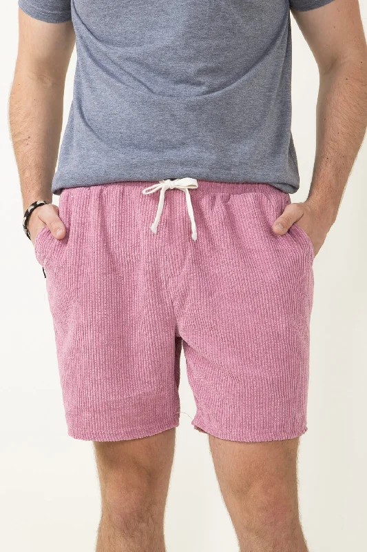 Corduroy Shorts for Men in Coral | SB56-FW3-CORAL