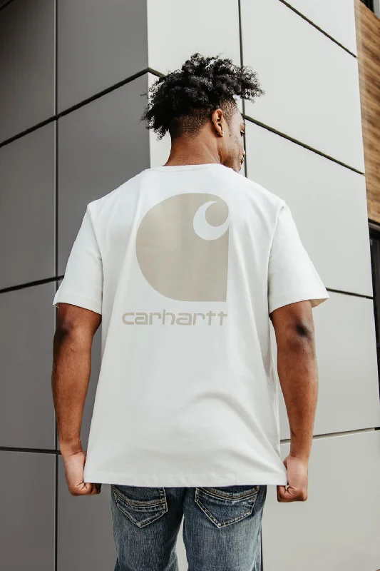 Carhartt Relaxed Fit Heavyweight Pocket C Graphic T-Shirt for Men in Malt White | 106149-W03-MALT