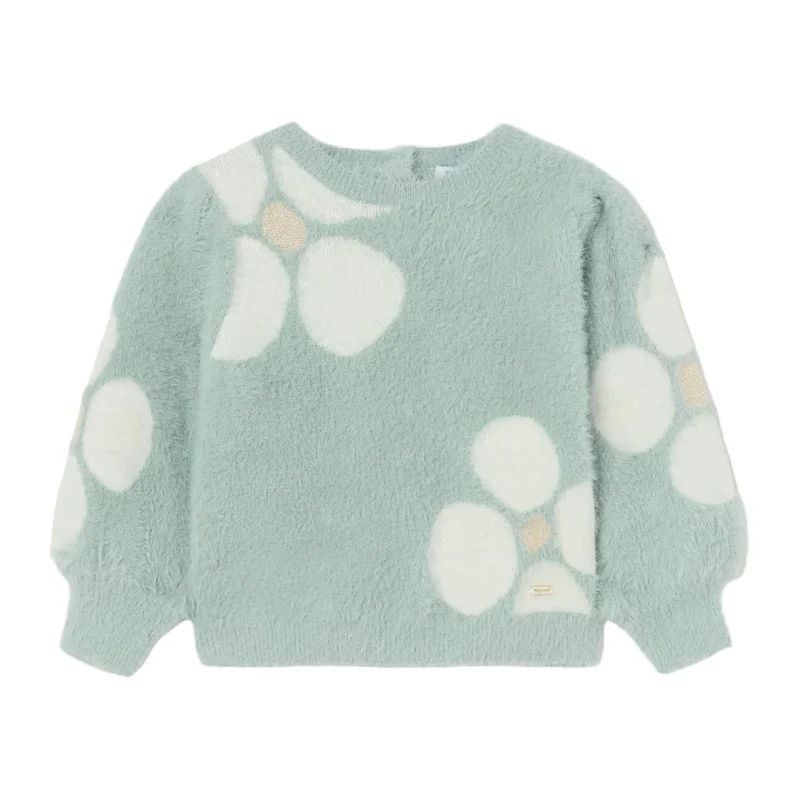 Green Daisy Knit Sweater