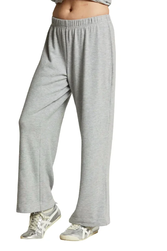 Marcie Jersey Pant In Heather Grey