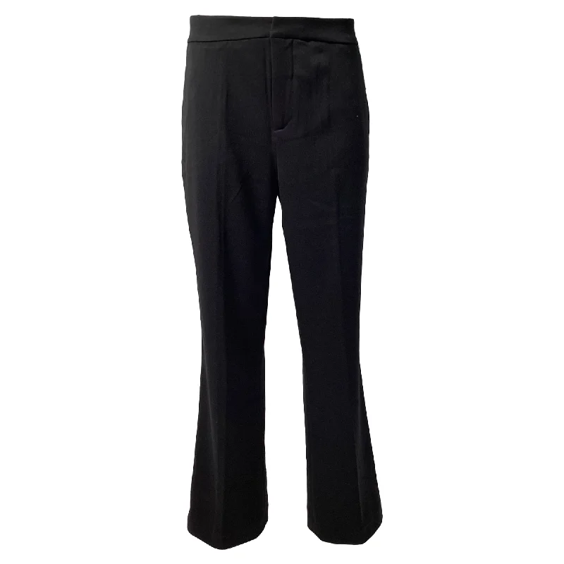 Jason Wu High-Rise Bell Trousers in Black Polyester