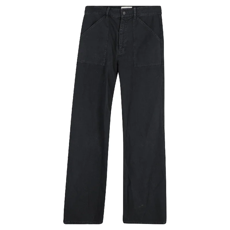 Luxury Classic Nili Lotan Quentin Wide Leg Jeans in Black Cotton
