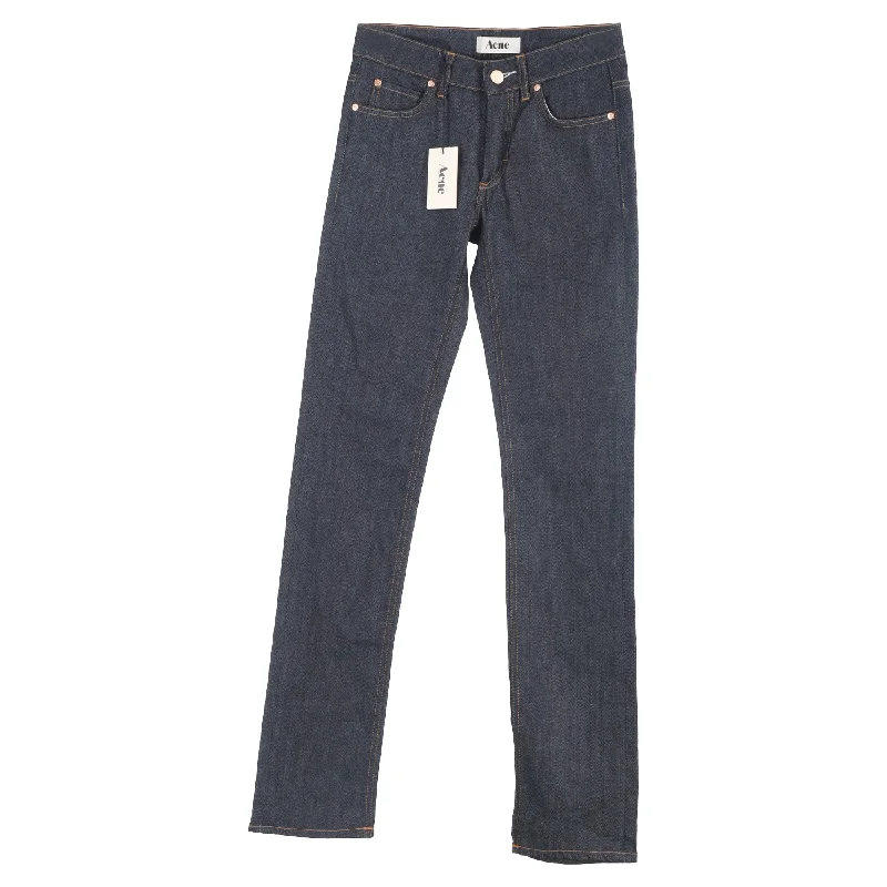 Classic Items Acne Studios Straight-Leg Jeans in Black Cotton Denim