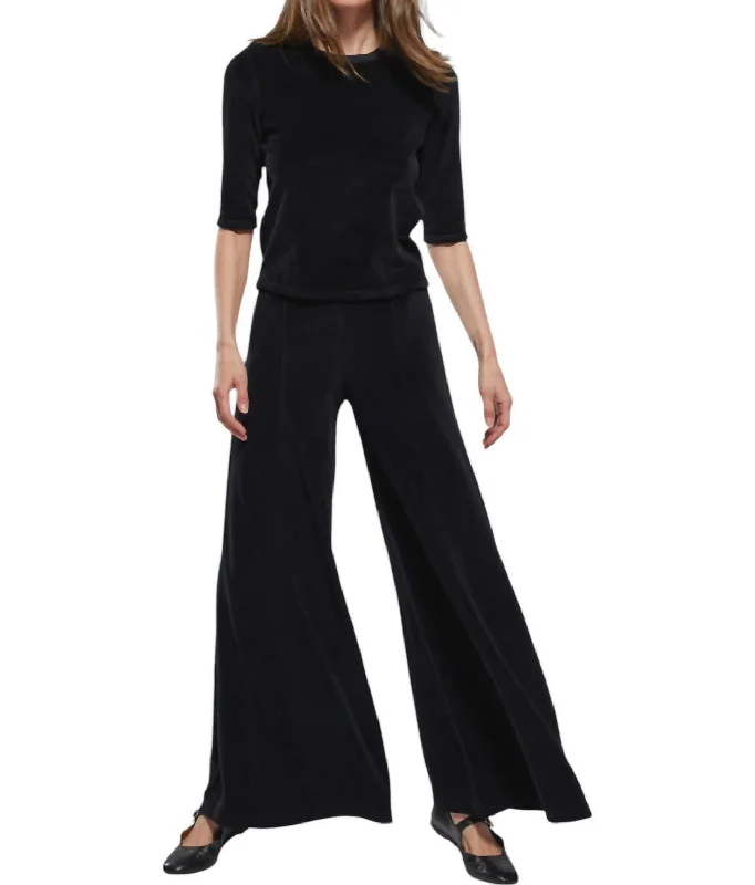 American Style Megalo Palazzo Pants In Black