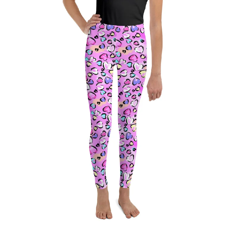 Romantic Temperament Artsy Heart Youth Leggings