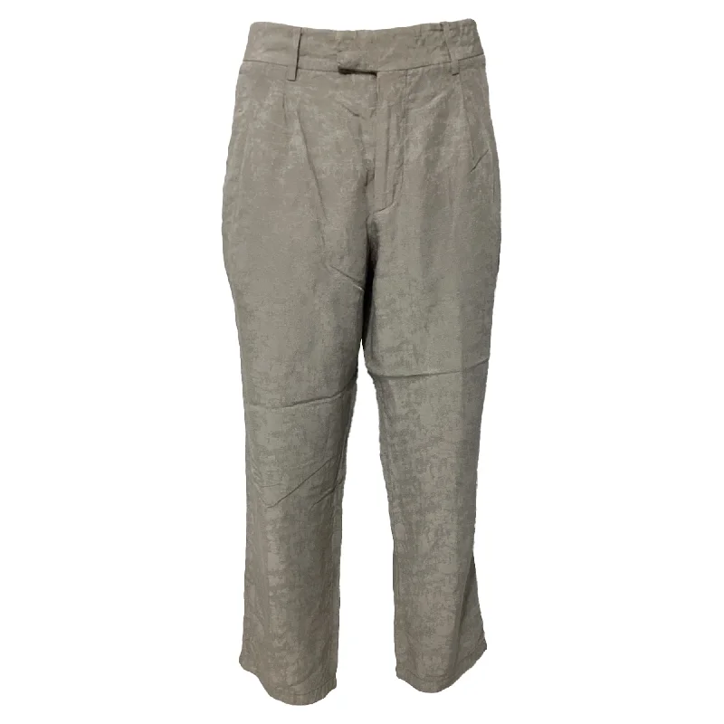 Unique Fashion Giorgio Armani Cropped Pants in Grey Cotton
