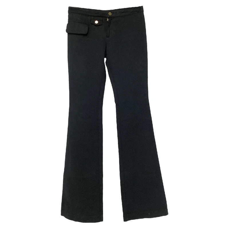 Fashion And Simplicity Balenciaga Flared Jeans with Flap Pockets in Black Cotton Denim