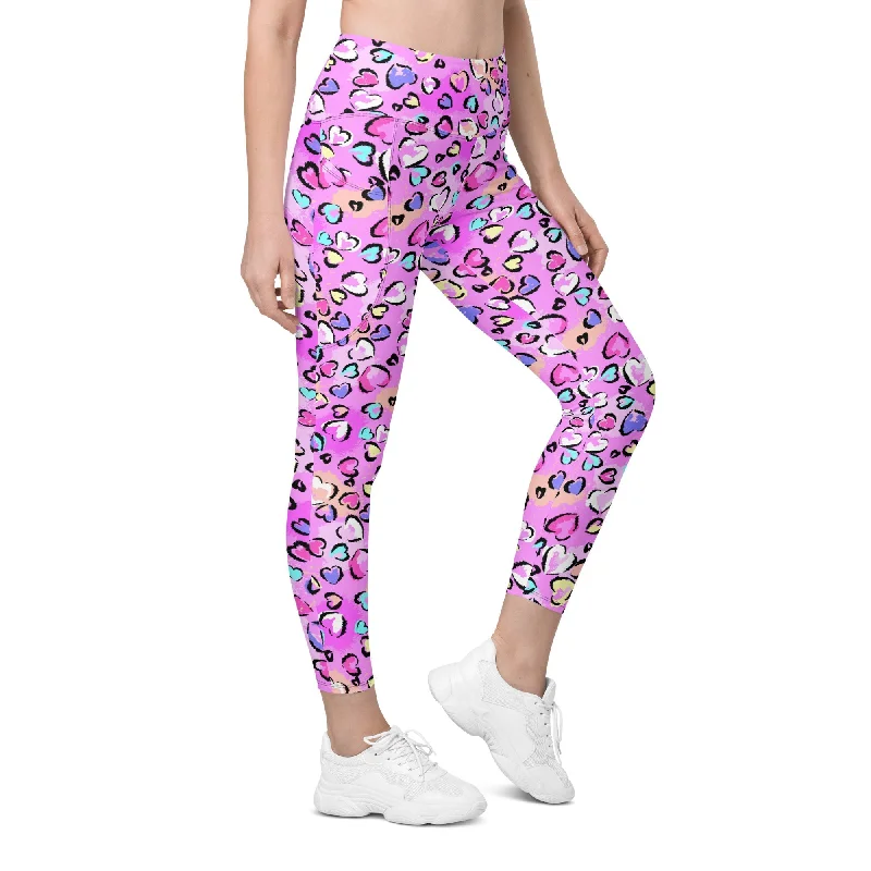 Trendy Items Artsy Heart Leggings With Pockets